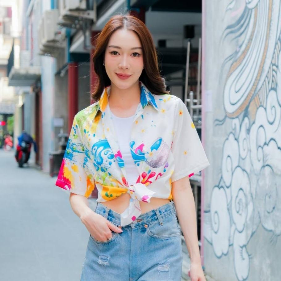 3125เสื้อทีมฮาวายลายใหม่2025 สาดสีสงกรานต์ ทรงวัยรุ่น หญิงชายใส่ได้ ผ้าโพลีพรีเมี่ยมไซส์เด็กผู้ใหญ่งานปัายลายคมชัด *1ตัว