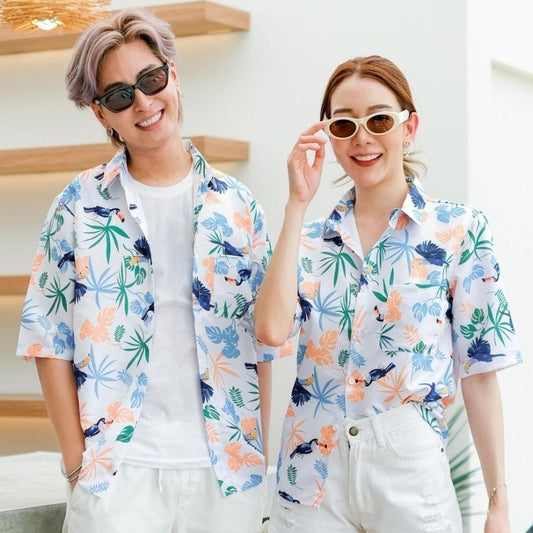 เสื้อฮาวายทรงวัยรุ่นใส่ได้หญิงชาย เนื้อผ้าใส่สบาย109