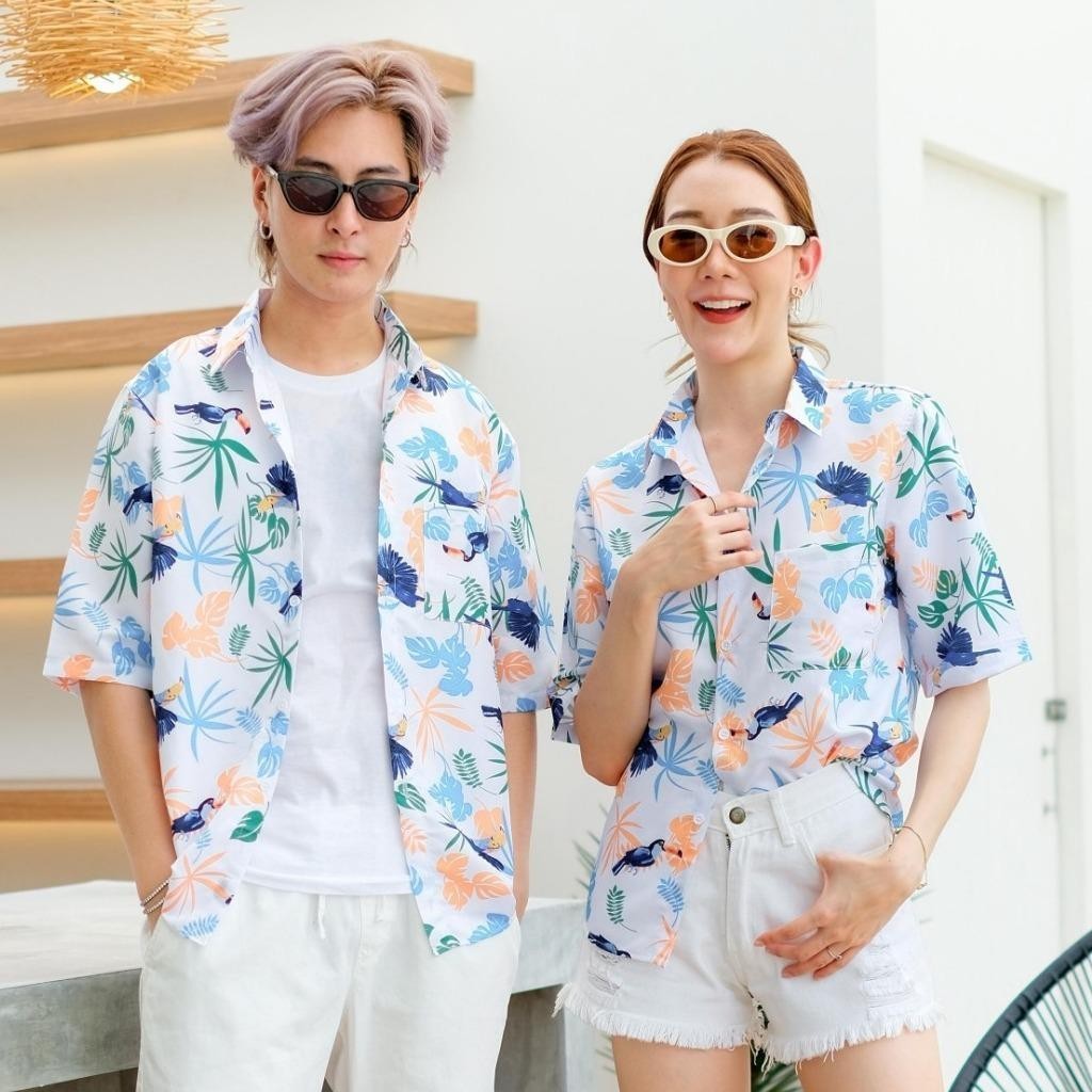 เสื้อฮาวายทรงวัยรุ่นใส่ได้หญิงชาย เนื้อผ้าใส่สบาย109