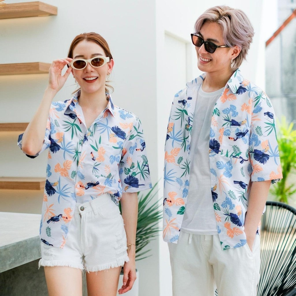 เสื้อฮาวายทรงวัยรุ่นใส่ได้หญิงชาย เนื้อผ้าใส่สบาย109