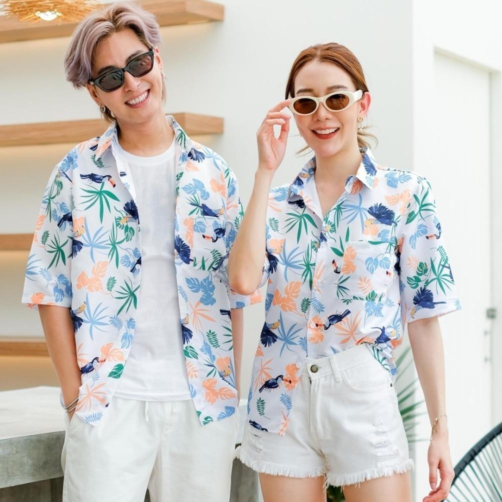 เสื้อฮาวายทรงวัยรุ่นใส่ได้หญิงชาย เนื้อผ้าใส่สบาย109