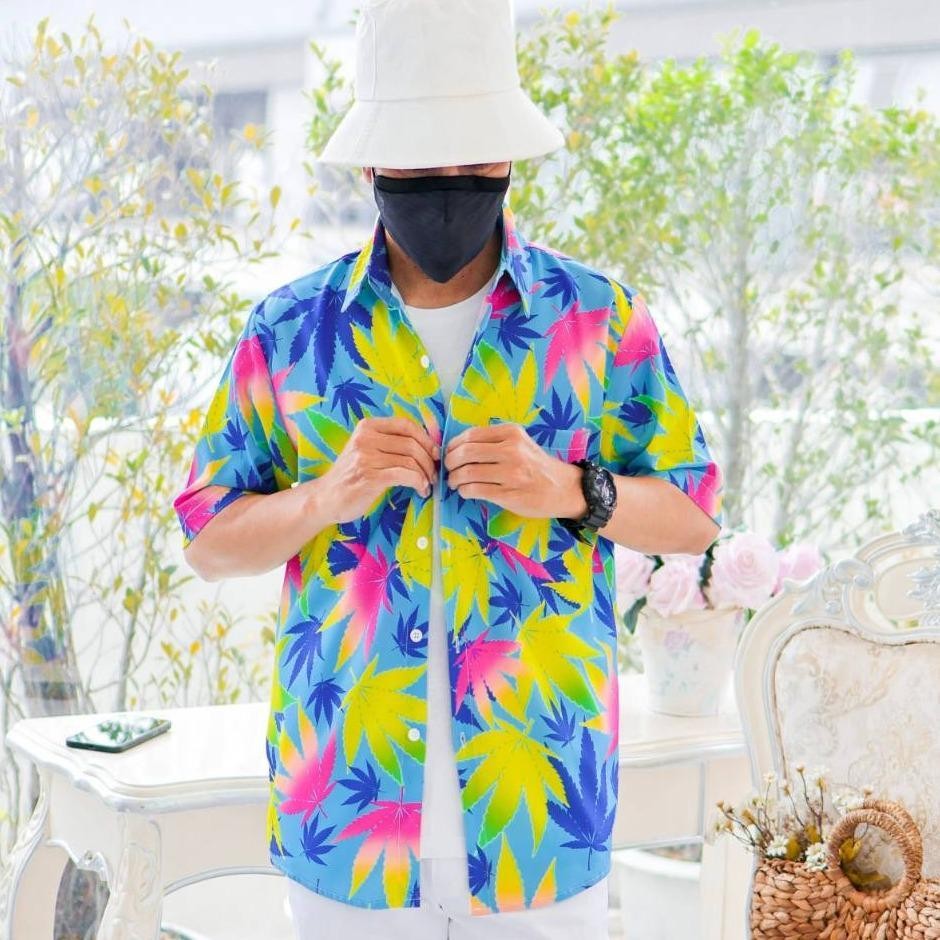 P06เสื้อฮาวายลายใหม่ ไซส์S-8XL ครบทีม ผ้าโพลีพลีเมี่ยม ทรงวัยรุ่น หญิงชายใส่ได้ ลายคมชัด **1ตัว**