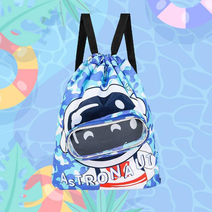 พร้อมส่งกระเป๋าใส่ชุดว่ายน้ำ กระเป๋าว่ายน้ำเด็ก แยกส่วนเปียกและแห้ง กันน้ำ จุของได้เยอะ PVC ลายการ์ตูนน่ารัก